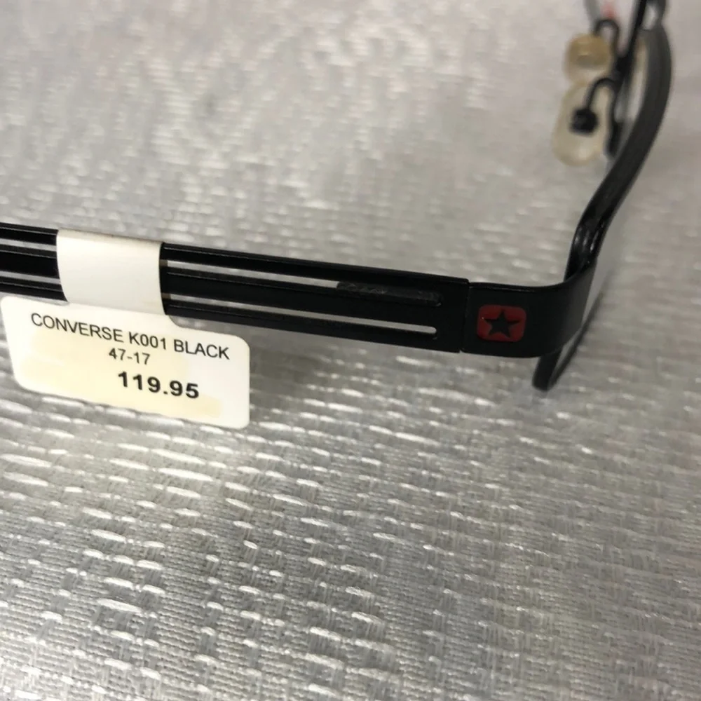 Converse black eyeglasses frames size 47-17-130